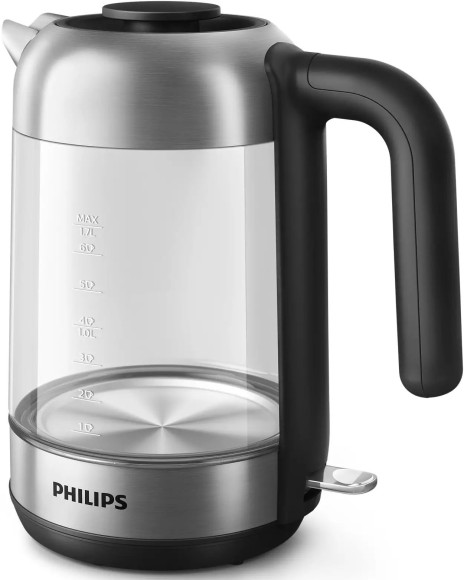 Чайник электрический Philips HD9339/80 1.7л. 2200Вт прозрачный/нержавеющая сталь корпус: стекло/пластик