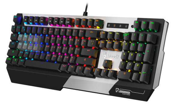 Клавиатура A4Tech B865R механическая серый/черный USB for gamer LED кабель 1.8м