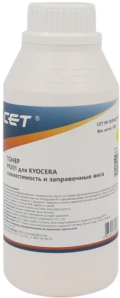 Тонер Cet PK201 OSP0201Y-100 желтый бутылка 100гр. для принтера Kyocera ECOSYS P6030cdn/M6026cdn