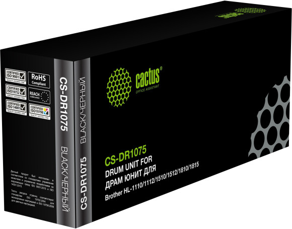 Блок фотобарабана Cactus CS-DR1075 DR-1075 черный ч/б:10000стр. для HL-1110/1112/1510/1512/1810/1815 Brother