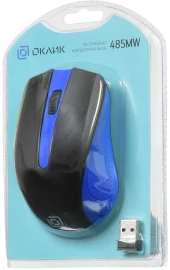 Мышь Оклик 485MW черный/синий оптическая 1000dpi беспров. USB для ноутбука 3but (997826) Мышь Оклик 485MW черный/синий оптическая 1000dpi беспров. USB для ноутбука 3but (997826)