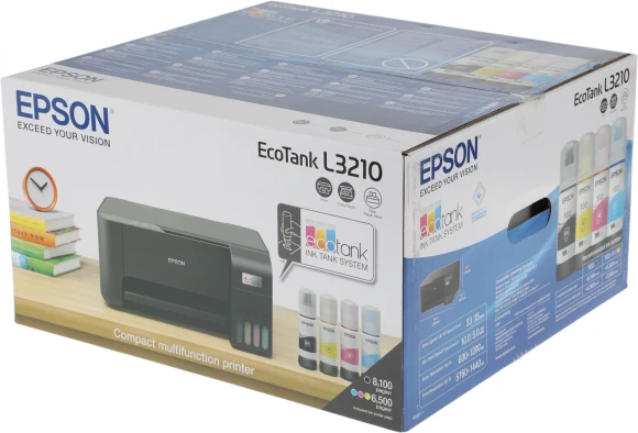 МФУ струйный Epson EcoTank L3210 (103) (C11CJ68405/C11CJ68403) A4 черный