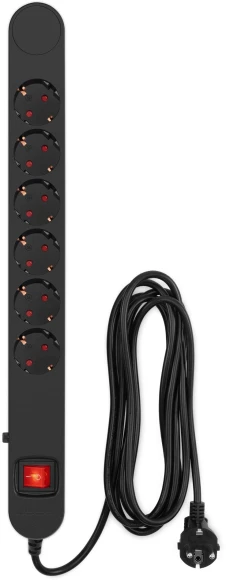 Сетевой фильтр Ippon NF-EU-3-10 3м (6 розеток) черный (коробка) Сетевой фильтр Ippon NF-EU-3-10 3м (6 розеток) черный (коробка)