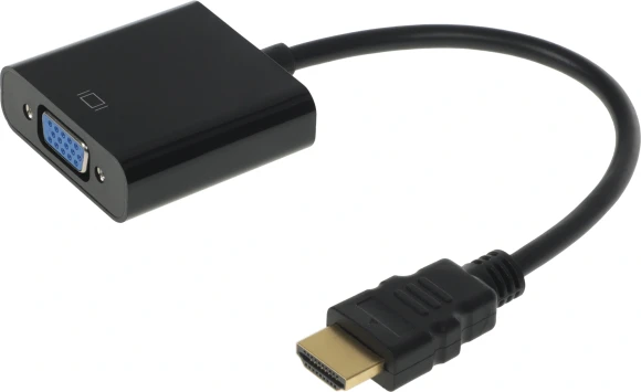 Переходник KingPrice KP-HDMI(m)-VGA(f) HDMI (m) VGA (f) 0.1м черный