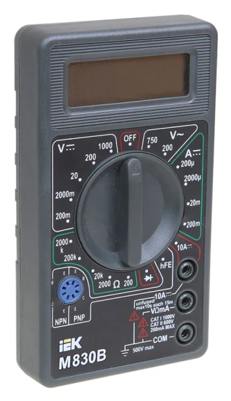 Мультиметр IEK Universal M830B цифровой черный (TMD-2B-830) Мультиметр IEK Universal M830B цифровой черный (TMD-2B-830)