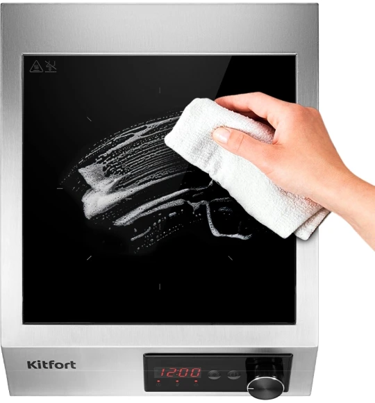 Плита Индукционная Kitfort КТ-142 серебристый/черный стеклокерамика (настольная) Плита Индукционная Kitfort КТ-142 серебристый/черный стеклокерамика (настольная)