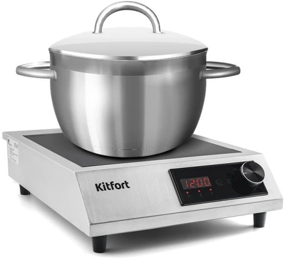 Плита Индукционная Kitfort КТ-142 серебристый/черный стеклокерамика (настольная) Плита Индукционная Kitfort КТ-142 серебристый/черный стеклокерамика (настольная)