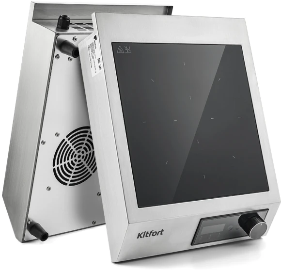 Плита Индукционная Kitfort КТ-142 серебристый/черный стеклокерамика (настольная) Плита Индукционная Kitfort КТ-142 серебристый/черный стеклокерамика (настольная)