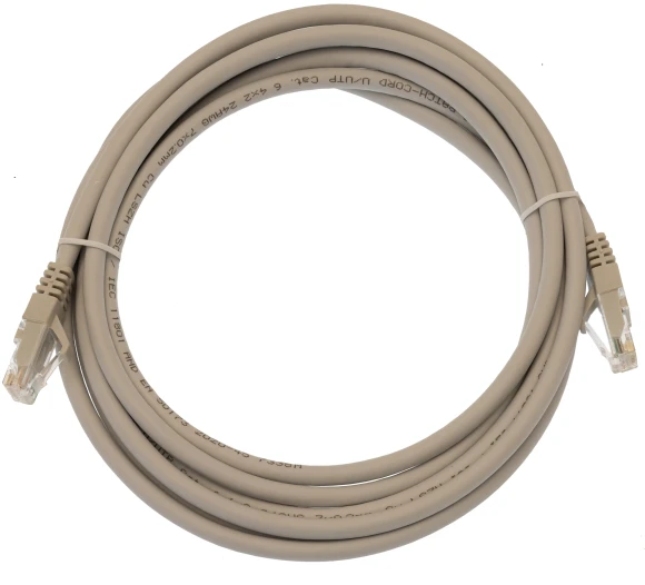 Патч-корд Suprlan 10-0169 UTP RJ-45 вил.-вилка RJ-45 кат.6 3м серый LSZH Патч-корд Suprlan 10-0169 UTP RJ-45 вил.-вилка RJ-45 кат.6 3м серый LSZH