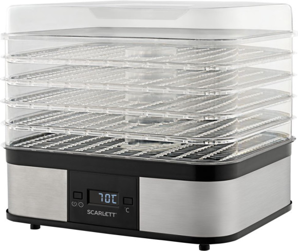 Сушка для фруктов и овощей Scarlett SC-FD421T19 5под. 245Вт нержавеющая сталь Сушка для фруктов и овощей Scarlett SC-FD421T19 5под. 245Вт нержавеющая сталь