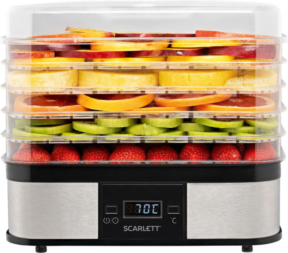 Сушка для фруктов и овощей Scarlett SC-FD421T19 5под. 245Вт нержавеющая сталь Сушка для фруктов и овощей Scarlett SC-FD421T19 5под. 245Вт нержавеющая сталь