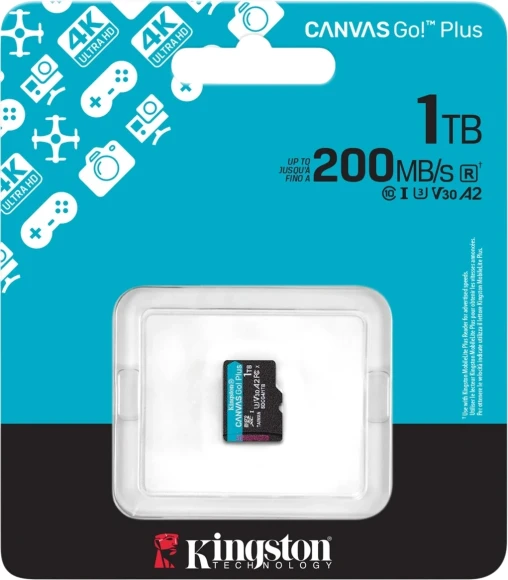 Флеш карта microSDXC 1TB Kingston SDCG4/1TB Canvas Go! Plus V10 A2 + adapter