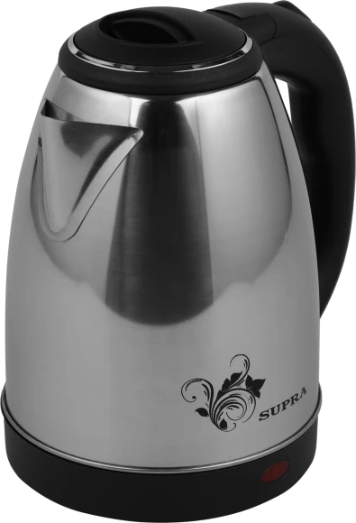 Чайник электрический Supra KES-1802S 1.8л. 1500Вт нержавеющая сталь/черный корпус: металл/пластик