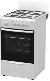 Плита Газовая Darina A 3001 W белый/черный (без крышки) реш.сталь Плита Газовая Darina A 3001 W белый/черный (без крышки) реш.сталь