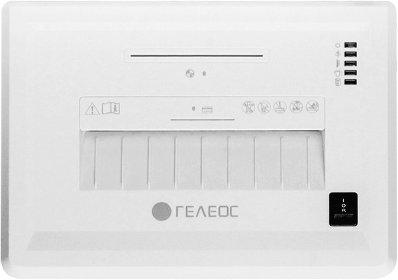 Шредер Heleos УМ26-5 белый (секр.P-5) фрагменты 10лист. 26лтр. скрепки скобы пл.карты CD Шредер Heleos УМ26-5 белый (секр.P-5) фрагменты 10лист. 26лтр. скрепки скобы пл.карты CD