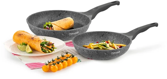 Сковорода Rondell Granit Carrara RDA-1845 круглая 26см покрытие: Quantum2 ручка несъемная (без крышки) серый