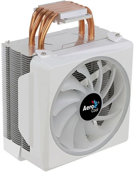 Устройство охлаждения(кулер) Aerocool Cylon 4F ARGB Soc-AM5/AM4/1200/1700/1851 белый 4-pin 14-26dB Al+Cu 145W 550gr Ret (CYLON 4F WH ARGB PWM 4P)