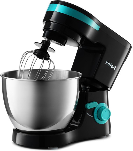 Миксер планетарный Kitfort КТ-3044-4 1000Вт черный/бирюзовый Миксер планетарный Kitfort КТ-3044-4 1000Вт черный/бирюзовый