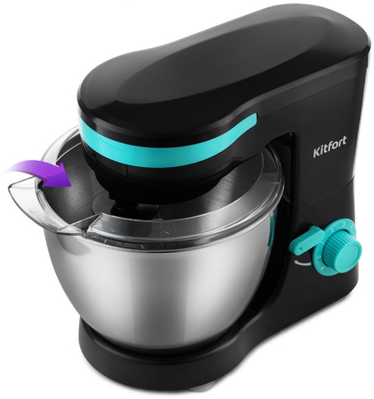 Миксер планетарный Kitfort КТ-3044-4 1000Вт черный/бирюзовый Миксер планетарный Kitfort КТ-3044-4 1000Вт черный/бирюзовый