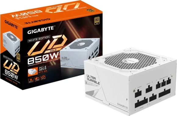 Блок питания Gigabyte ATX 850W GP-UD850GM Gen.5 snow 80+ gold (20+4pin) APFC 120mm fan 8xSATA Cab Manag RTL Блок питания Gigabyte ATX 850W GP-UD850GM Gen.5 snow 80+ gold (20+4pin) APFC 120mm fan 8xSATA Cab Manag RTL