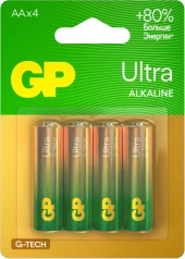 Батарея GP Ultra Alkaline 15AUA21-2CRSBC4 AA (4шт) блистер Батарея GP Ultra Alkaline 15AUA21-2CRSBC4 AA (4шт) блистер