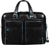 Деловая сумка Piquadro Blue Square CA2849B2/N с отделением для ноутбука 15" черная натур.кожа Деловая сумка Piquadro Blue Square CA2849B2/N с отделением для ноутбука 15" черная натур.кожа