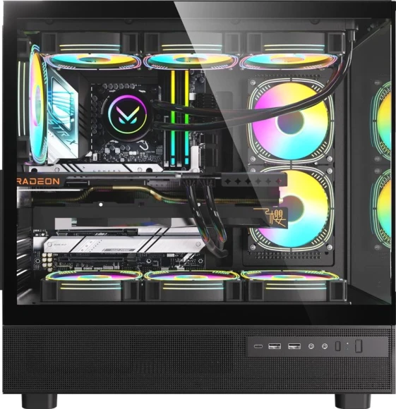 Корпус Formula Crystal Z8 черный без БП ATX 11x120mm 4x140mm 1xUSB3.0 audio bott PSU