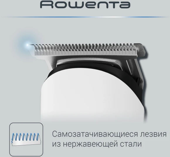 Триммер Rowenta TN8961F4 белый (насадок в компл:9шт)