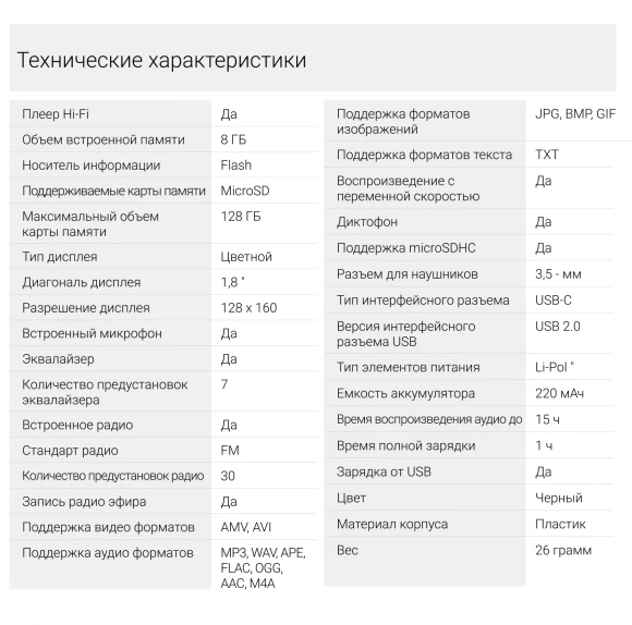 Плеер Hi-Fi Flash Digma B4 8Gb черный/1.8"/FM/microSDHC Плеер Hi-Fi Flash Digma B4 8Gb черный/1.8"/FM/microSDHC