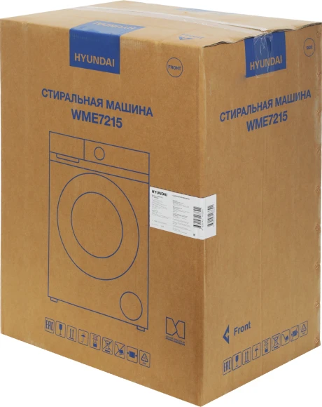 Стиральная машина Hyundai WME7215 класс: A загр.фронтальная макс.:7кг белый инвертор