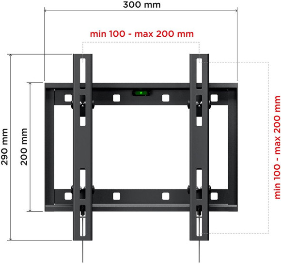 Кронштейн для телевизора Holder LCD-T2609 черный 22"-47" макс.40кг настенный наклон