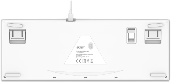 Клавиатура Acer OKR302 механическая белый USB беспроводная BT/Radio Multimedia for gamer для ноутбука LED (ZL.KBDEE.016) кабель 1.6м Клавиатура Acer OKR302 механическая белый USB беспроводная BT/Radio Multimedia for gamer для ноутбука LED (ZL.KBDEE.016) кабель 1.6м