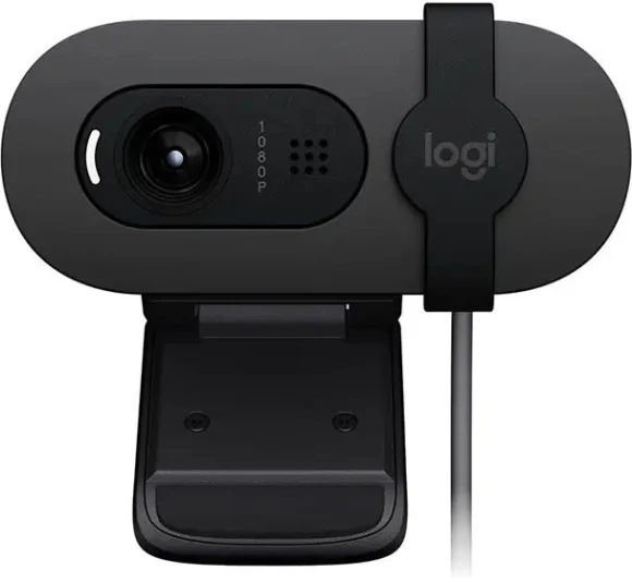 Камера Web Logitech HD Webcam Brio 100 черный 2Mpix (1920x1080) USB-A с микрофоном (960-001587)