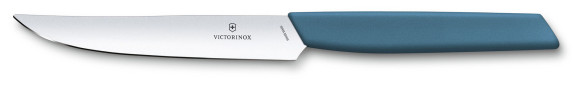Нож кухонный Victorinox Swiss Modern (6.9006.122) стальной столовый для стейка лезв.120мм прямая заточка синий Нож кухонный Victorinox Swiss Modern (6.9006.122) стальной столовый для стейка лезв.120мм прямая заточка синий