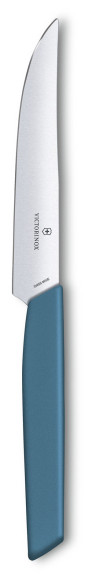 Нож кухонный Victorinox Swiss Modern (6.9006.122) стальной столовый для стейка лезв.120мм прямая заточка синий Нож кухонный Victorinox Swiss Modern (6.9006.122) стальной столовый для стейка лезв.120мм прямая заточка синий