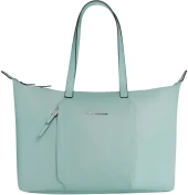 Сумка женская Piquadro Lyra BD6723W92T/N с отделением для ноутбука 15.6" черная ткань/натур.кожа