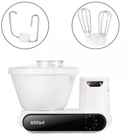 Миксер планетарный Kitfort КТ-3478 1200Вт белый Миксер планетарный Kitfort КТ-3478 1200Вт белый