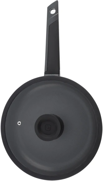 Сковорода Rondell Kontur RDA-1486 круглая 24см покрытие: Xylan Plus ручка несъемная (с крышкой) графитовый