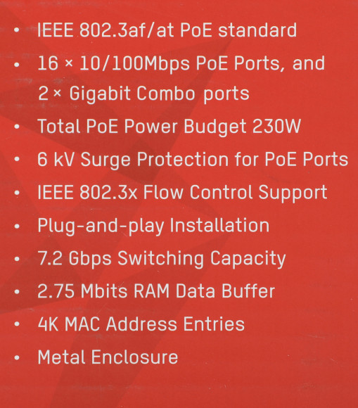 Коммутатор Hikvision DS-3E0318P-E(C)