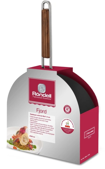 Сотейник Rondell Fjord RDA-1799 4.0л. d=28см (с крышкой) черный Сотейник Rondell Fjord RDA-1799 4.0л. d=28см (с крышкой) черный