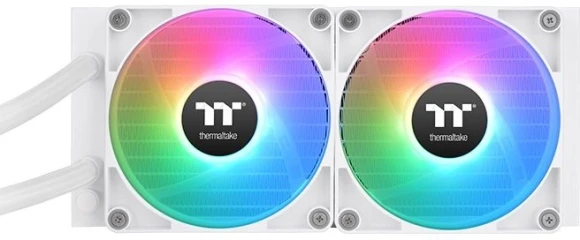 Система водяного охлаждения Thermaltake TH240 V2 Ultra Snow ARGB Soc-AM5/AM4/1200/1700/1851 белый 4-pin 25.8dB Al+Cu LCD Ret (CL-W404-PL12SW-A)