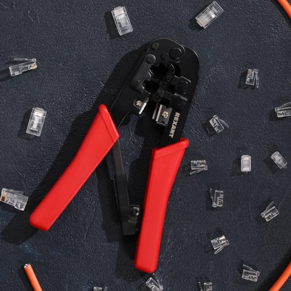 Инструмент обжимной Rexant HT-568R 12-3432 для RJ-45/RJ-12/RJ-11 красный Инструмент обжимной Rexant HT-568R 12-3432 для RJ-45/RJ-12/RJ-11 красный