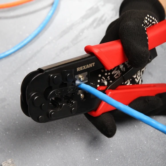 Инструмент обжимной Rexant HT-568R 12-3432 для RJ-45/RJ-12/RJ-11 красный Инструмент обжимной Rexant HT-568R 12-3432 для RJ-45/RJ-12/RJ-11 красный