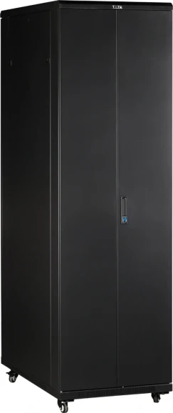 Шкаф серверный Lanmaster (TWT-CBB-32U-6X6-G1) напольный 32U 600x600мм пер.дв.стекл металл 2 бок.пан. 800кг черный 526мм 64.5кг 1610мм IP20 металл