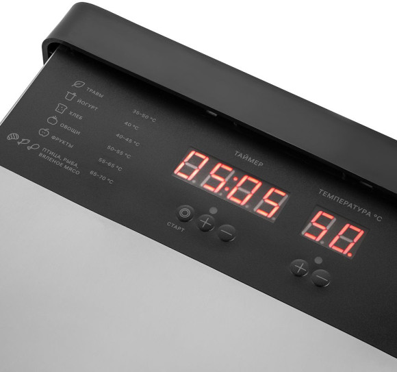 Сушка для фруктов и овощей Kitfort КТ-1924 10под. 630Вт нержавеющая сталь Сушка для фруктов и овощей Kitfort КТ-1924 10под. 630Вт нержавеющая сталь