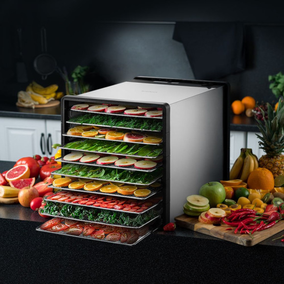 Сушка для фруктов и овощей Kitfort КТ-1924 10под. 630Вт нержавеющая сталь Сушка для фруктов и овощей Kitfort КТ-1924 10под. 630Вт нержавеющая сталь