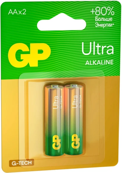 Батарея GP Ultra Alkaline 15AUA21-2CRSBC2 AA (2шт) Батарея GP Ultra Alkaline 15AUA21-2CRSBC2 AA (2шт)