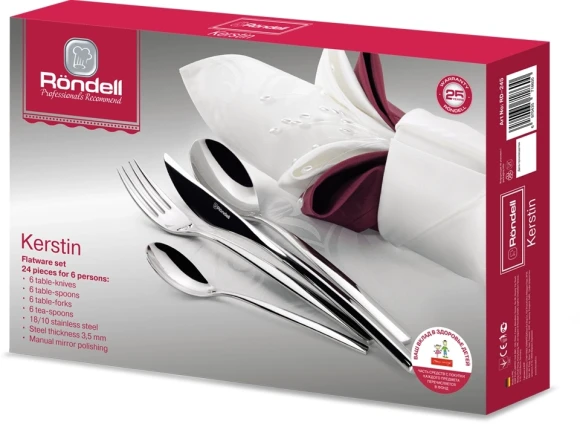 Набор столовых приборов Rondell Kerstin RD-245 набор из 24предм. стальной