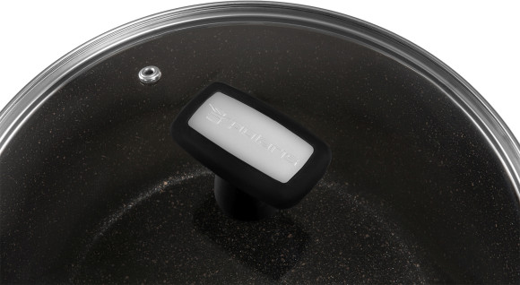 Кастрюля Polaris Monolit 24C 4л. d=24см (с крышкой) черный (015249) Кастрюля Polaris Monolit 24C 4л. d=24см (с крышкой) черный (015249)