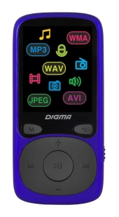Плеер Hi-Fi Flash Digma B4 8Gb синий/1.8"/FM/microSDHC Плеер Hi-Fi Flash Digma B4 8Gb синий/1.8"/FM/microSDHC